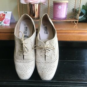 Beige Oxfords Wide Width